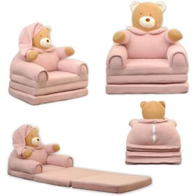 Resim Portatifbebek Çocuk Koltuğu Katlanabilir Yatak Puf Gri 