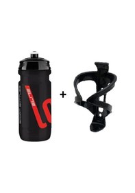 Resim Elite Loli Bisiklet Plastik Matara. Suluk Matara Kafesi Siyah - Kırmızı - Beyaz 