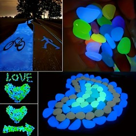 Resim 12 Ekstra Büyük Luminous Çakıl 4.5 cm Bahçe, Balık Tankı, Havuz Luminous Reçine Çakılları, Dış Mekan Dekorasyonu, Yol Kenar Dekorasyonu, Evlenme Teşviki, Festival Kutlaması, Balık Tankı Dekorasyonu için Uygun 