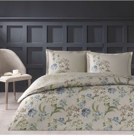 Resim Taç Elodie Saten Çift Kişilik Nevresim Takımı Bej 000000001000049259 Bej 