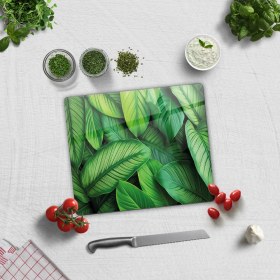 Resim Decorita Cam Kesme Tahtası - Cam Kesme Tablası | Yaprak Festivali | 29CM x 34CM 