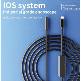 Resim Ynt İthalat Endoskop Yılan Video Kamera Ios Uyumlu Led’li 5 Metre 7 mm Sert Kablo 2mp Full Hd 