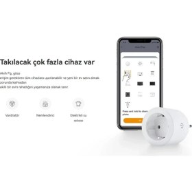 Resim Nif Bilişim CE1P Yeni Nesil Akıllı Yönetilebilir Kablosuz Wi-Fi Priz Maksimum Yük 2500W 10A 