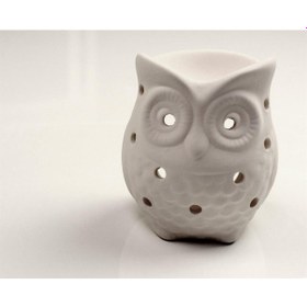 Resim Baykuş Buhurdanlık | Seramik Bisküvi Boyanabilir Obje (Ham Ürün) 