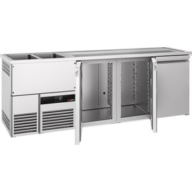 Resim Bira Tezgahı PREMIUM - 2500x700mm - 3 Kapılı 