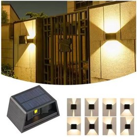 Resim Çift Yönlü Ayarlanabilir Solar Aplik 3200k Sarı Işık 