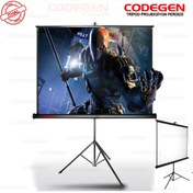 Resim CODEGEN Tx-24 240x200 Cm Tripod Ayaklı Taşınabilir Manuel Projeksiyon Perdesi (ARKASI SİYAH FONLU) 