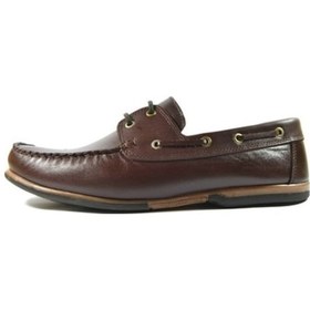 Resim Riverland Y-03 Hakiki Deri Kahve Erkek Ayakkabı-Kahve Kahverengi 