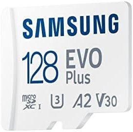 Resim Samsung EVO Plus microSD Hafıza Kartı 128 GB, U3, V30, A2, ‎MB-MC128KA/TR 