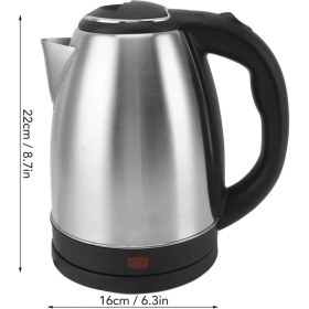 Resim Kettle Su Isıtıcı C F Priz Uyumlu 220 - 240 V Paslanmaz Çelik Kablolu Midastech 
