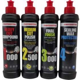 Resim Menzerna 1000- 2500- 3000 Sealingwax Kalın Pasta Boya Koruma Seti 250 ml 