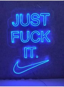 Resim F It Neon Led Tabela Neon Dekoratif Duvar Aydınlatması, just 
