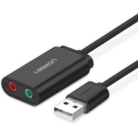 Resim Ugreen Harici 3.5mm USB Ses Kartı Siyah 