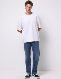 Resim Loose Straight Fit Erkek İndigo Jean Pantolon Colin's