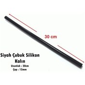 Resim Silikon Çubuk 11.2 MM Kalın Siyah 30 CM - 10Adet 