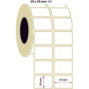 Resim İşimiz Etiket 25X35MM Ikili Kuşe Etiket | 6 Rulo | 3000 Sarım | 
