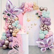 Resim 149 adet Kelebek Temalı Balon Gerdanlık Seti, Karışık Mor ve Pembe Balonlar, "Ruthson Bir" Yazısı ile, Doğum Günü, Düğün, Bekarlığa Veda Partisi, Yıl Dönümleri, Sevgililer Günü, Yaz ve Sonbahar Kutlamaları için - Elektrik Gerekmez, Eğlenceli ve Coşkulu Bir Atmosfer Yaratmak için Mükemmel, Kutlama Dekoru|Kelebek Gerdanlık|Canlı Renkler, Kelebek Dekorasyonu 