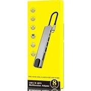 Resim 8 In 1ethernet Sd USB Type C Hub HDMI Girişli MacBook Çevirici 