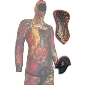 Resim Free-sub 5mm Assos Red Yamamoto Avcı Serbest Dalış Elbisesi Kamuflaj 