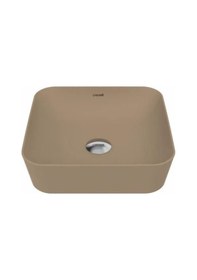 Resim Creavit Ultra UL040-00CM00E-0000 Kare Tezgah Üstü Çanak Lavabo Mat Cappuccino 40 CM 