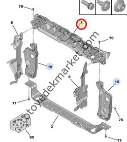 Resim PEUGEOT 308 (2014-2020) ÖN PANEL TRAVERSİ (ORJİNAL) 