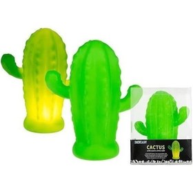 Resim Buffer Pilli Silikon Led Işıklı Sevimli Kaktüs Gece Lambası Aydınlatması Açık Kahverengi 