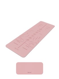 Resim Gymo Sembol Hizalamalı 6mm TPE Yoga Matı Pilates Minderi Diz Dirsek Koruyucu Matlı Set Scarlet 