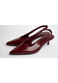 Resim Assortie Bordo İnce Topuklu Slingback Kadın Ayakkabı Bordo 
