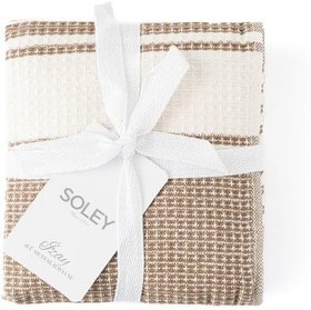 Resim Soley Izay 4'lü Mutfak Havlusu, Kahverengi 