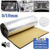Resim Otomotiv Yalıtım Malzemeleri, 3 Boyutlu Termal Akustik Mat (5/10mm), Yüksek Sıcaklığa Dayanıklı Kendinden Yapışkan Tabanlı, Araç Isı ve Ses İzolasyon Matı, Kaput Motor Tavan Bagaj için Otomobil Ses Izolasyonu Köpüğü 