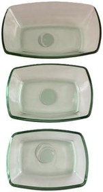 Resim Tokio 3'lü Kase, Kahvaltılık, Çerezlik Tabak/yeşil-12 * 14 * 18 Cm 