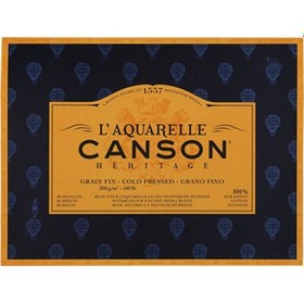 Resim Canson Laquarelle Heritage Sulu Boya Blok 300G 12 Yp Cold 26X36 