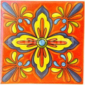 Resim Kütahya Hedef Çini 10 x 10 4'lü Desenli Karo 