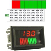 Resim Akü Pil Kapasite Göstergesi Voltmetreli 70V-12V/24V/36V/48V/60V Pillerle Uyumlu Kurşun Asit Batarya 