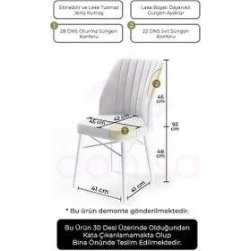 Resim Canisa Concept Flex Serisi, Üst Kalite Mutfak Sandalyesi, Gürgen Beyaz Ahşap Ayak, Cappucino Sandalye Sandalye Cappucino Ayaklar Beyaz 