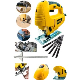 Resim Stilmax Bakır Sargılı 4000W Metal Dişli Devir ve Pandül Ayarlı Ahşap Metal Kesme Dekupaj Testere Lazer 