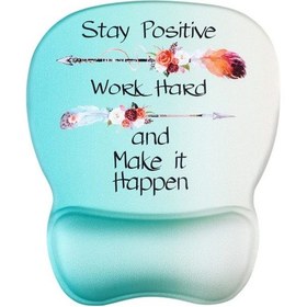 Resim Hafızalı Köpük Bilek Desteğine Sahip Ergonomik Mouse Pad, Dizüstü Bilgisayarlar İçin Konforlu Bilgisayar Mouse Pad'i, Ağrıyı Hafifleten Bilek Desteği Tüy Ok 