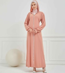 Resim Kapşonlu ve Biyeli Ferace Pembe | 20953 - 46 / Pembe 