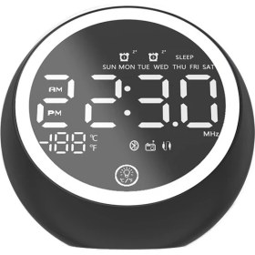 Resim Xinghe Shop Gece Lambası Çift Çalar Saat Bluetooth Küçük Ses Çok Fonksiyonlu USB Radyo LED (Yurt Dışından) 