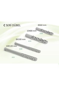 Resim Plastik Dübel- Plastic Anchor 8X50 MM D Seri 50'li 