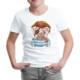Resim Köpek - Korsan Beyaz Çocuk Tshirt 