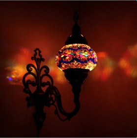 Resim Dekoratif MOZAİK EL YAPIMI DEKORATİF DUVAR LAMBASI 