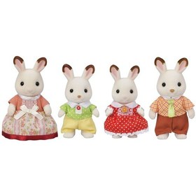 Resim Sylvanian Families Çikolata Kulaklı Tavşan Ailesi Figür Seti 4'lü Aile 5655 