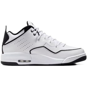 Resim Nike Air Jordan Courtside 23 Mens Leather Sneaker Hakiki Deri Erkek Günlük Spor Ayakkabı Beyaz Siyah 