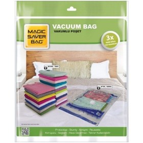 Resim 100x130 Mega Vakumlu Poşet Hurç Bag Açık Bej 