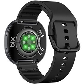 Resim Bix TSW3 42 MM Ultra İnce 1.32 inç AMOLED Ekran Bluetooth Aramalı Metal Çerçeve Nabız SpO2 Ölçer Akıllı Saat Siyah 