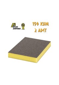 Resim Atlas Sünger Zımpara - İnce 2 Taraflı - 150 Kum - 2 Adet 