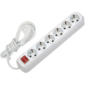 Resim FırsatVar Ev Ofis Işyeri 6'lı Topraklı Anahtarlı Uzatma Kablosu Priz Çoklayıcı 