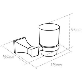 Resim Fause Diş Fırçalık Forte Krom Gri 