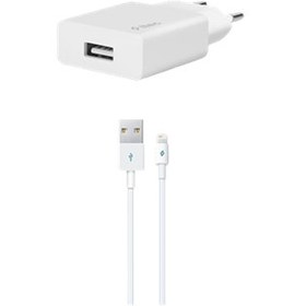 Resim Ttec 2024 Smart Fast Charger 2.1A Apple Uyumlu Seyahat Şarj Aleti + Lightning USB Kablo Mor 